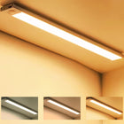 One94Store 40cm Rechargeable Motion Sensor LED Light – Intelligent Induction Under Cabinet Light, 3 Modes, 1200mAh Battery, Magnetic Wireless Closet Light for Wardrobe, Kitchen, Cupboard (Aluminum) 