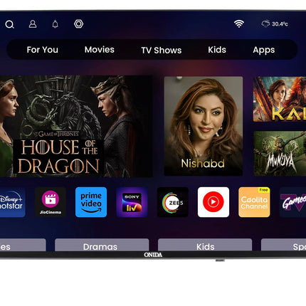 Onida 108 cm (43 inch) Full HD Smart TV 43ACF (Black) 