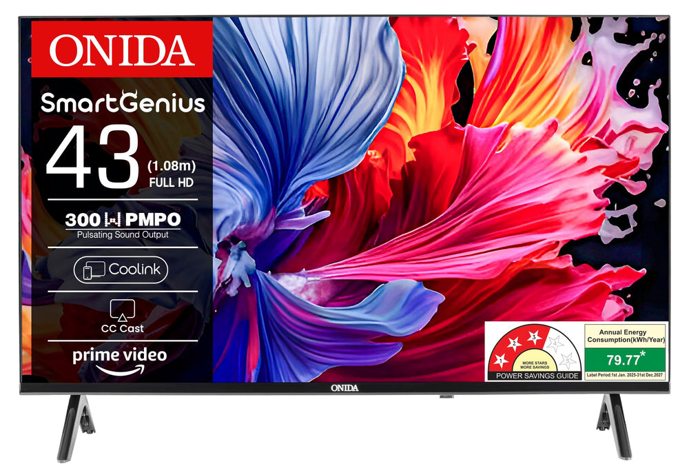 Onida 108 cm (43 inch) Full HD Smart TV 43ACF (Black) price under 20000