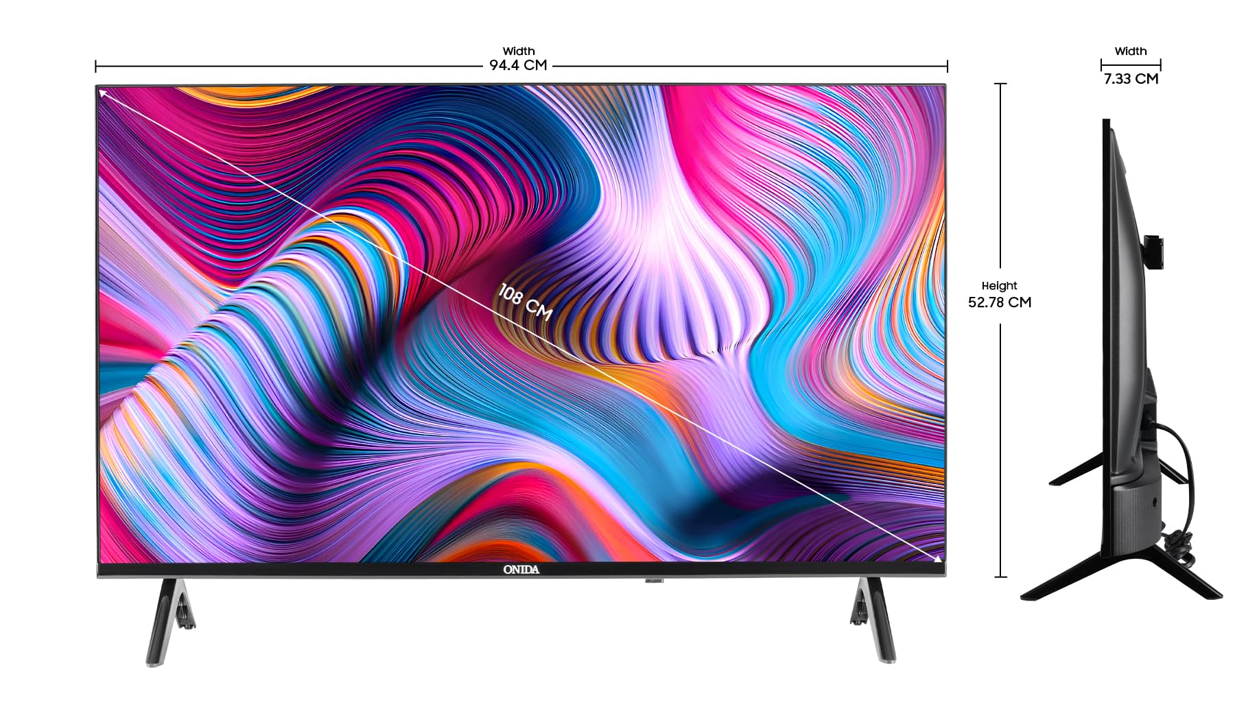 Onida 108 cm (43 inch) Full HD Smart TV 43ACF (Black) 