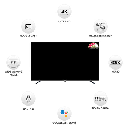 Onida 139 cm (55 inch) Nexg Series 4K Ultra HD LED Smart Google TV 55UZI 