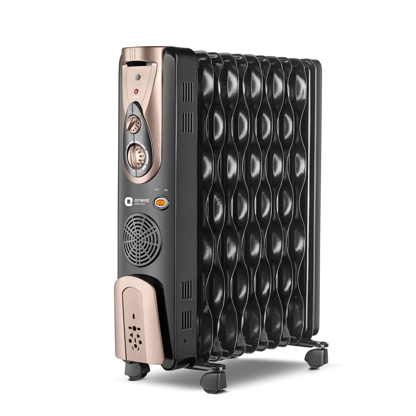 Orient Electric 2900W Oil Filled Radiator With 3 Heat Settings Black 