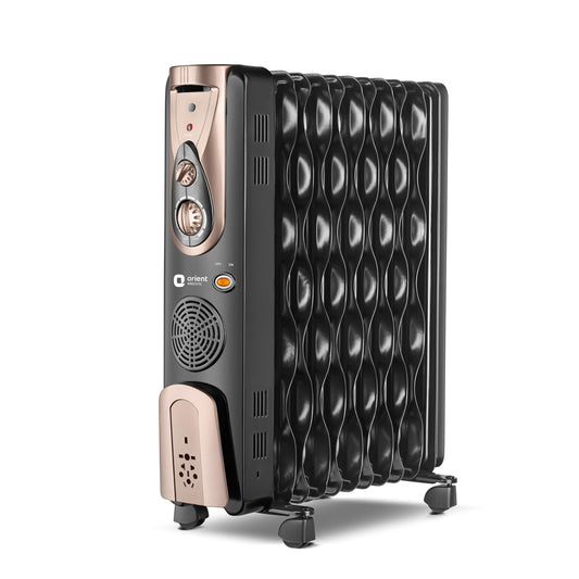 Orient Electric 2900W Oil Filled Radiator With 3 Heat Settings Black 