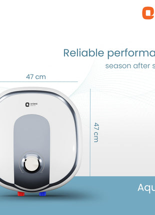 Orient Electric AQUATOR+ | 25L Storage water heater| 5 Ultra-diamond Glassline coated tank | Suitable for high-rise buildings | 7 year tank warranty | Free Installation and Connecting Pipes 
