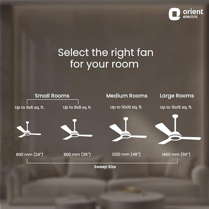 Orient Electric Apex-FX 1200mm BEE Star Rated Ceiling Fan (White) 