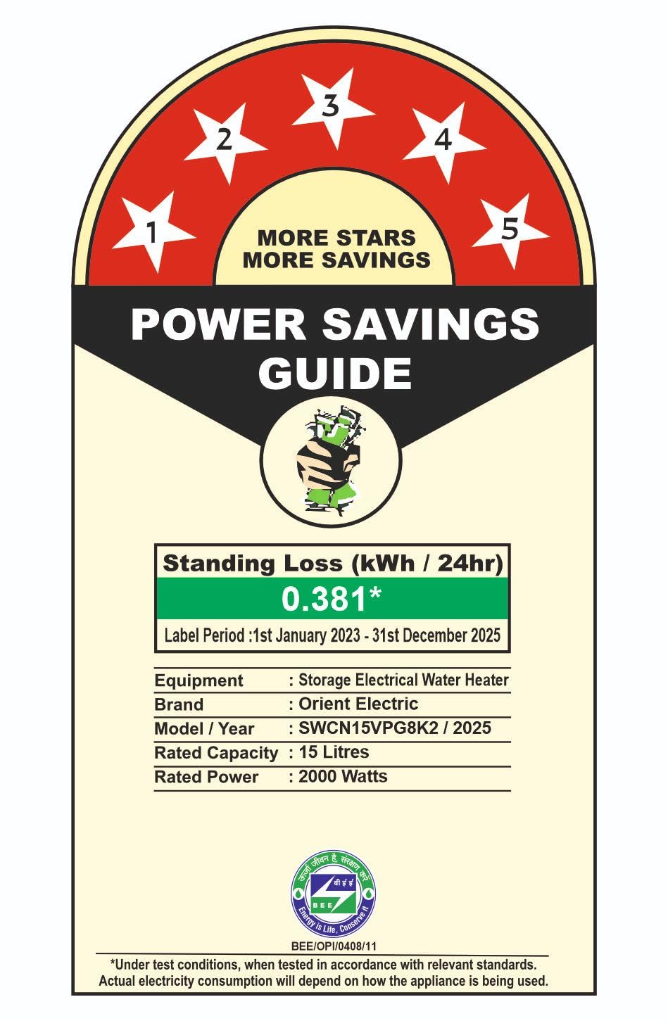 Orient Electric Aquator Edge |15L Storage Water Heater| BEE-5 Star rated |8 bar pressure compatibility | Suitable for high rise buildings |5 years tank warranty 