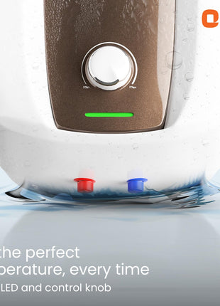 Orient Electric Aquator Edge |15L Storage Water Heater| BEE-5 Star rated |8 bar pressure compatibility | Suitable for high rise buildings |5 years tank warranty 