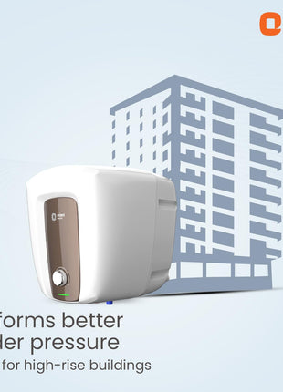 Orient Electric Aquator Edge |15L Storage Water Heater| BEE-5 Star rated |8 bar pressure compatibility | Suitable for high rise buildings |5 years tank warranty 