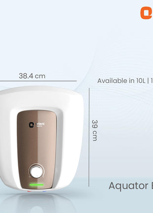 Orient Electric Aquator Edge |15L Storage Water Heater| BEE-5 Star rated |8 bar pressure compatibility | Suitable for high rise buildings |5 years tank warranty 