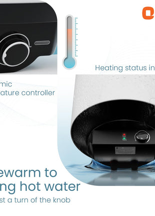 Orient Electric Enamour Classic Pro Geyser|15L Storage Water Heater| High Pressure Epoxy Coated Tank|5 Star rated |8 bar pressure compatibility |Suitable for high rise buildings |5 years tank warranty 