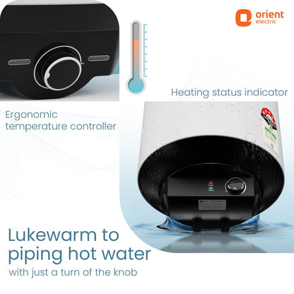 Orient Electric Enamour Classic Pro Geyser|15L Storage Water Heater| High Pressure Epoxy Coated Tank|5 Star rated |8 bar pressure compatibility |Suitable for high rise buildings |5 years tank warranty 
