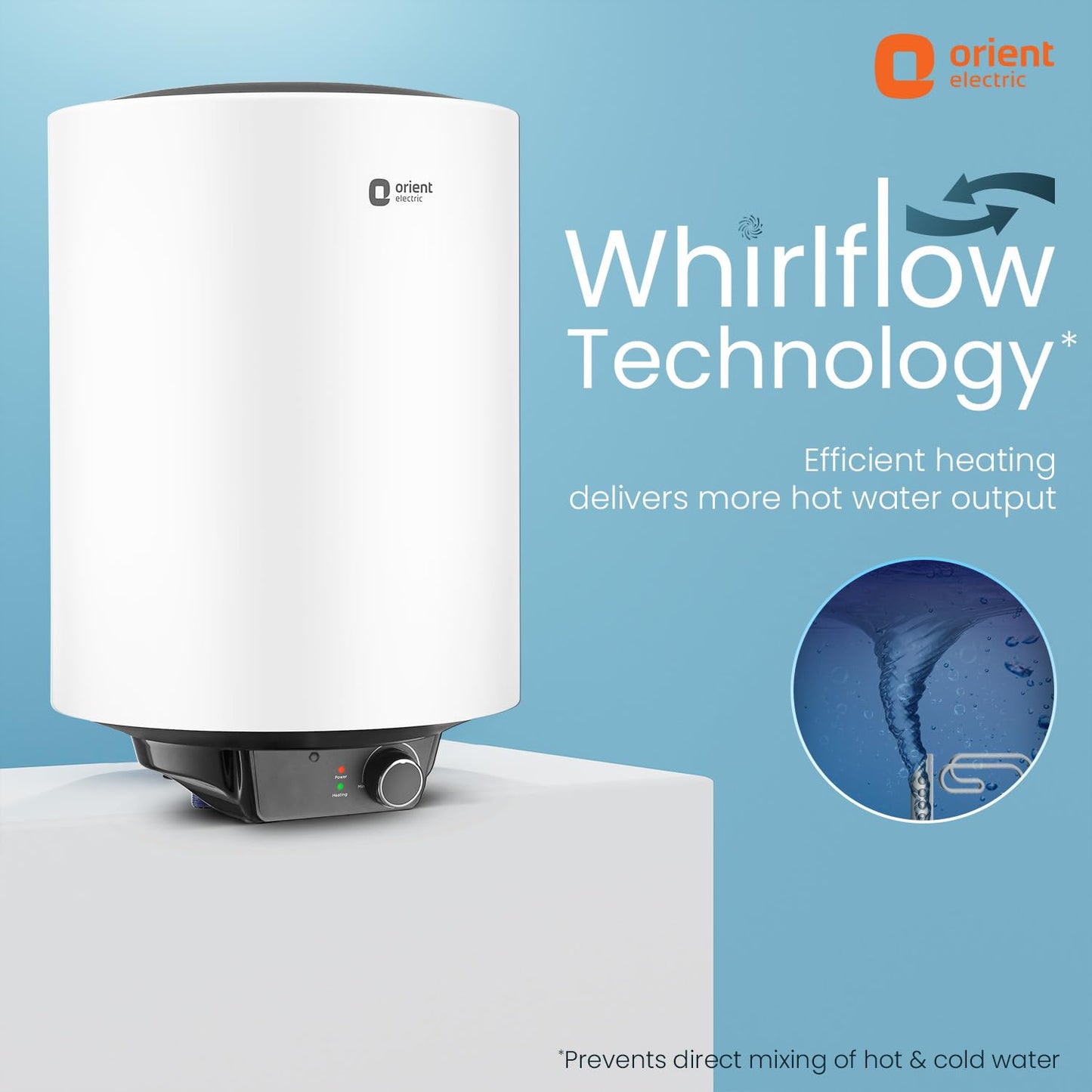 Orient Electric Enamour Classic Pro Geyser|15L Storage Water Heater| High Pressure Epoxy Coated Tank|5 Star rated |8 bar pressure compatibility |Suitable for high rise buildings |5 years tank warranty 