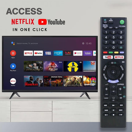 Original Remote Compatible with Sony Bravia LCD LED UHD OLED QLED 4K Ultra HD TV Remote Control with YouTube and Netflix Universal Replacement for Original Sony Smart Android tv Remote Control 