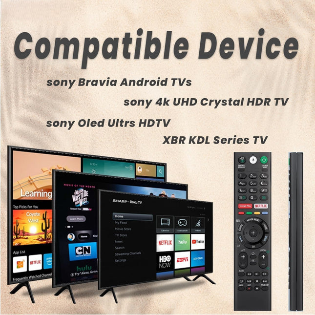 Original Voice Replacement Remote Compatible for Sony-TV-s and Bravia-TVs - Compatible with All Sony 4K UHD LED LCD HD Smart TV-s So-ny-TV-s and Bravia-TVs 