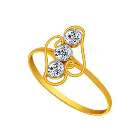 P.C. Chandra Jewellers 14KT Yellow Gold Ring for Women (Size 9) | Diwali, Rakhi Rakshabandhan Gift for Sister/Bhabhi/Women | With BIS-Hallmarked - 0.48 Gram 