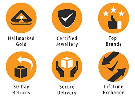 P.C. Chandra Jewellers 14KT Yellow Gold Ring for Women (Size 9) | Diwali, Rakhi Rakshabandhan Gift for Sister/Bhabhi/Women | With BIS-Hallmarked - 0.48 Gram 