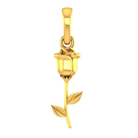 P.C. Chandra Jewellers 18kt (750) Yellow Gold Lovely Gold Rosebud Design Pendant (Without Chain) 