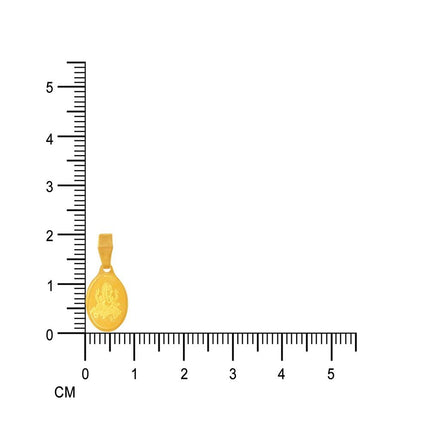 P.C. Chandra Jewellers 22KT (916) Yellow Gold Lord Ganesha Gold Pendant (Without Chain) For Girls & Women - 1.25 Grams 