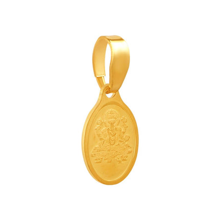 P.C. Chandra Jewellers 22KT (916) Yellow Gold Lord Ganesha Gold Pendant (Without Chain) For Girls & Women - 1.25 Grams 