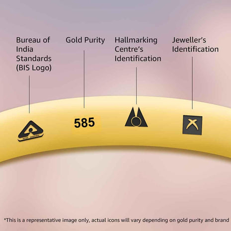 P.C. Chandra Jewellers Dainty 14Kt(585) Yellow Gold Infinity Loop Bracelet For Women 