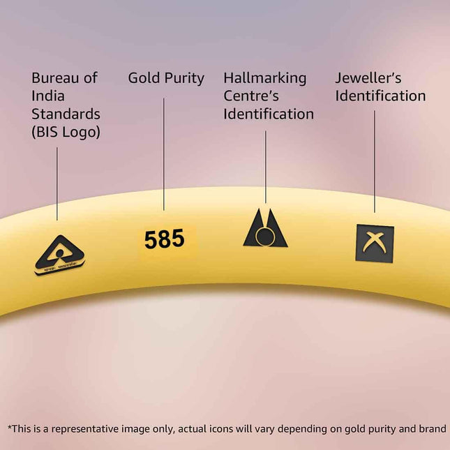 P.C. Chandra Jewellers Dainty 14Kt(585) Yellow Gold Infinity Loop Bracelet For Women 