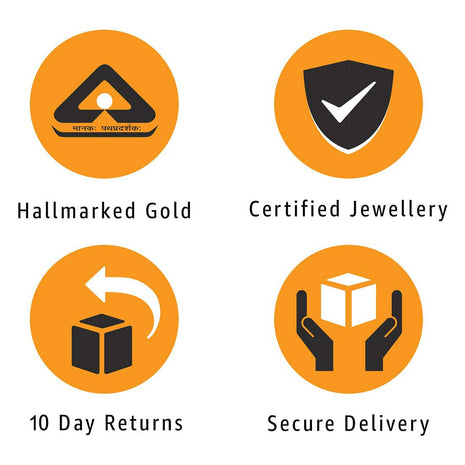 P.C. Chandra Jewellers Womens P.C Chandra Jewellers 14Kt (585) Yellow Gold In The Shape Of A Cone With A Red Stone In The Centre Pendant (Without Chain) For Women And Girls - 0.6 Grams 