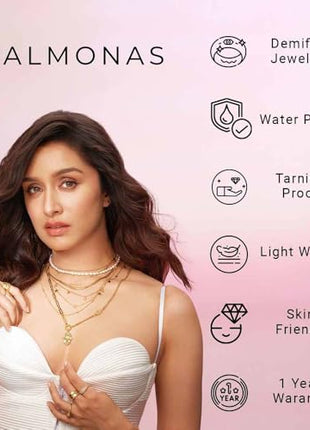 PALMONAS Emerald Glow Pendant for Women - Waterproof & Anti-Tarnish Pendant | Gift for Girls & Women 