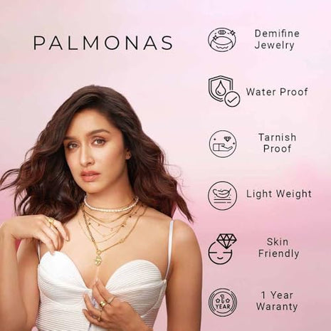 PALMONAS Emerald Glow Pendant for Women - Waterproof & Anti-Tarnish Pendant | Gift for Girls & Women 