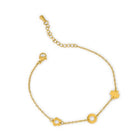 PALMONAS Flower Charm Bracelet for Womens Waterproof & Anti-Tarnish 