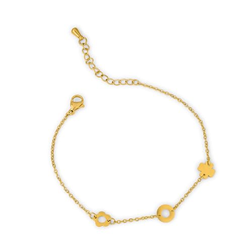 PALMONAS Flower Charm Bracelet for Womens Waterproof & Anti-Tarnish 