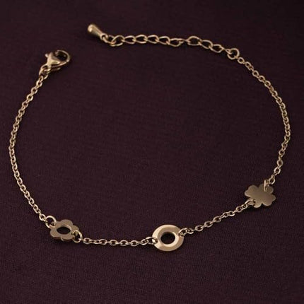 PALMONAS Flower Charm Bracelet for Womens Waterproof & Anti-Tarnish 