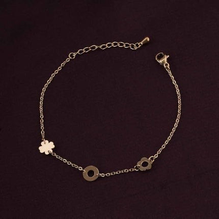 PALMONAS Flower Charm Bracelet for Womens Waterproof & Anti-Tarnish 