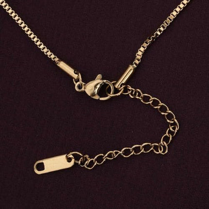 PALMONAS Graceful Deep Green Stone Pendant for Womens - Waterproof & Anti-Tarnish 