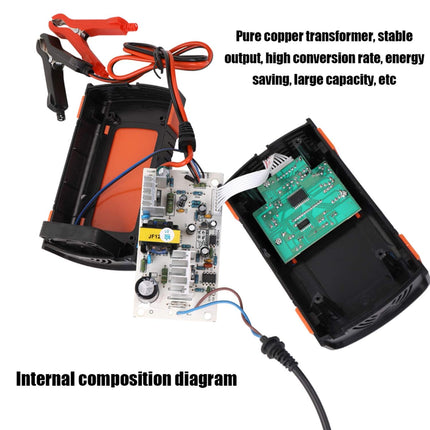 PESOMA Fully Automatic Car Battery Charger 5A 12V, Battery Charger for Car, Bike & Maintainer- EU Plug for Battery Including Calcium Batteries-LED with Flickering Tinted Glass Controller Pack of 1 
