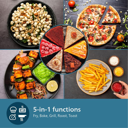 PHILIPS Air fryer for Home, 4.1 Liter, with RapidAir Technology (Black), with additional 1 Yr Warranty by Philips, uses up to 90% less fat (HD9200/90) 