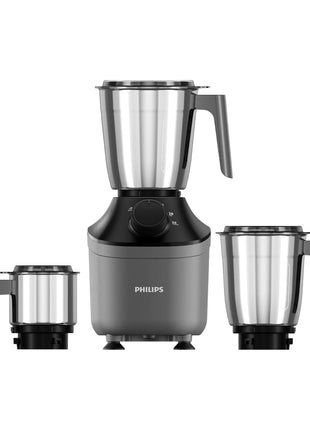 PHILIPS HL7770/00 Mixer Grinder, 800 Watt Powerful motor, 3 Jars, MicroGrind technology : Grind even 1 pepper; Choose Coarse, Fine, or Superfine for perfect textures every time, Grey 