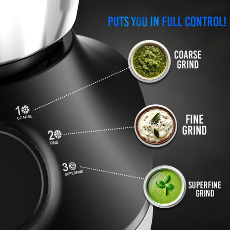 PHILIPS HL7770/00 Mixer Grinder, 800 Watt Powerful motor, 3 Jars, MicroGrind technology : Grind even 1 pepper; Choose Coarse, Fine, or Superfine for perfect textures every time, Grey 