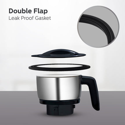 PHILIPS Mixer Grinder + Food Processor, 3-in-1 750 Watt (Mixer Grinder for home + Juicer + Food Processor) 4 Jar, (HL7707/01) 