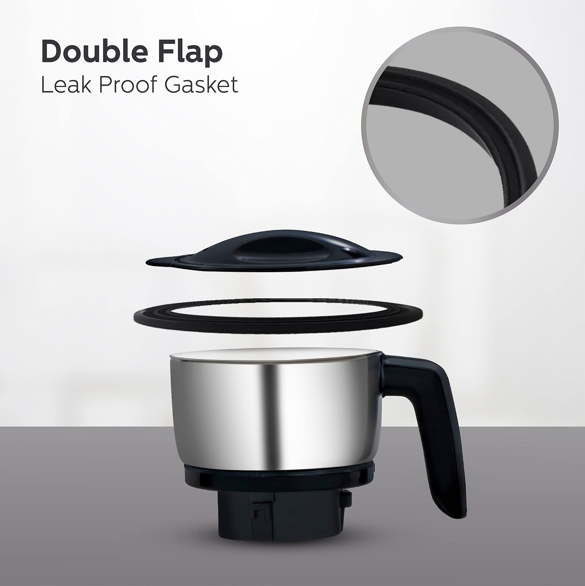 PHILIPS Mixer Grinder + Food Processor, 3-in-1 750 Watt (Mixer Grinder for home + Juicer + Food Processor) 4 Jar, (HL7707/01) 