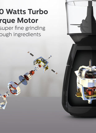 PHILIPS Mixer Grinder + Food Processor, 3-in-1 750 Watt (Mixer Grinder for home + Juicer + Food Processor) 4 Jar, (HL7707/01) 