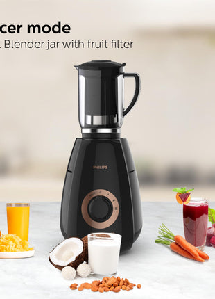 PHILIPS Mixer Grinder + Food Processor, 3-in-1 750 Watt (Mixer Grinder for home + Juicer + Food Processor) 4 Jar, (HL7707/01) 