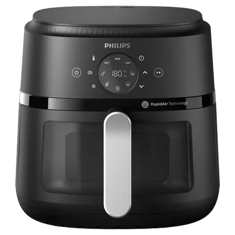PHILIPS NA221/00 4.2L 1500 Watt Digital Air Fryer with Rapid Air Technology (Black) -NA221/00 