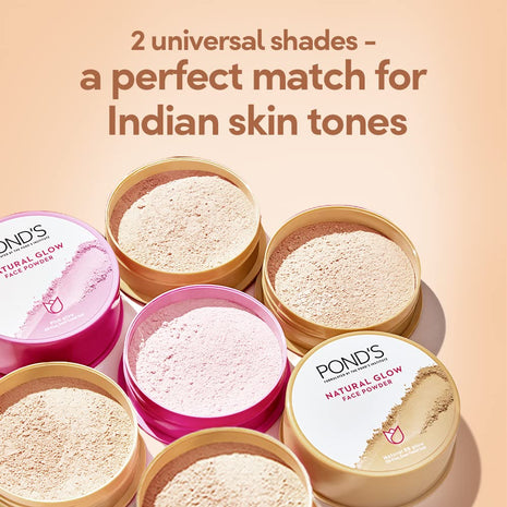 POND's Natural Glow Face Matte Powder For Normal Skin, Bb Glow - 30G, Pink 
