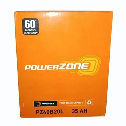 POWERZONE 40B20L 35 AH battery for car PZ40B20L @ 60 Month warranty 