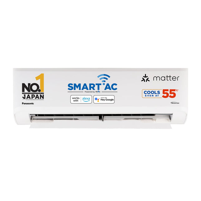 Panasonic 1.0 Ton 3 Star Premium Wi-Fi Inverter Smart Split AC (Matter Enabled, Higher Airflow, Copper Condenser, 7in1 Convertible, True AI, 2-Way, PM 0.1 Filter, CS/CU-SU12AKY3W, White) 
