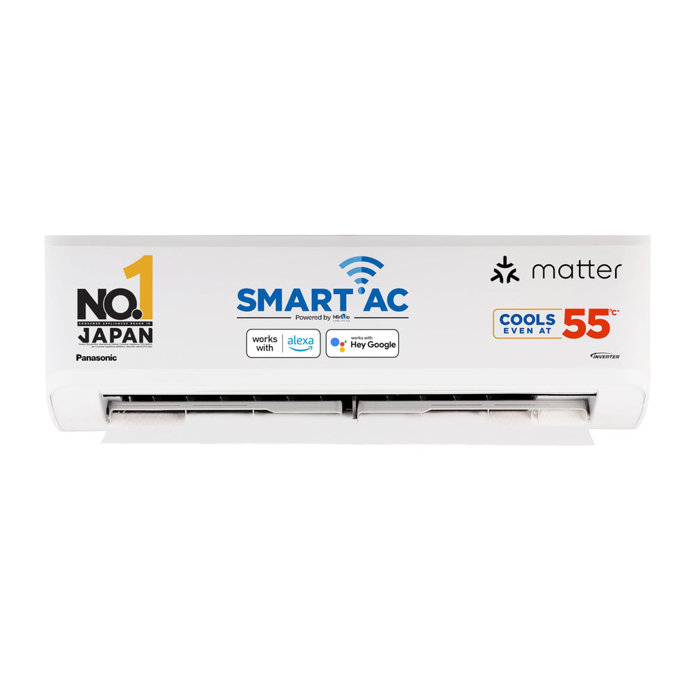 Panasonic 1.0 Ton 4 Star Premium Wi-Fi Inverter Smart Split AC (Matter Enabled, Higher Airflow, Copper Condenser, 7in1 Convertible, True AI, 4-Way, PM 0.1 Filter, CS/CU-NU12AKY4W, White)