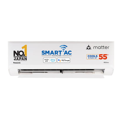 Panasonic 1.0 Ton 4 Star Premium Wi-Fi Inverter Smart Split AC (Matter Enabled, Higher Airflow, Copper Condenser, 7in1 Convertible, True AI, 4-Way, PM 0.1 Filter, CS/CU-NU12AKY4W, White) 