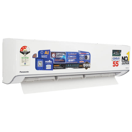 Panasonic 1.5 Ton 3 Star Hot & Cold Wi-Fi Inverter Smart Split AC(-7~55 Deg. C Operation, Copper Condenser, 7in1 Convertible, True AI, 4-Way Swing, PM 0.1 Filter, CS/CU-EZ18BKYXFM, 2025 Model,White) 
