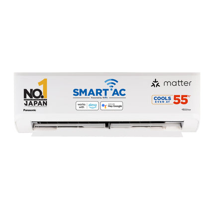 Panasonic 1.5 Ton 3 Star Premium Wi-Fi Inverter Smart Split AC (Matter Enabled, Higher Airflow, Copper Condenser, 7in1 Convertible, True AI, 2-Way, PM 0.1 Filter, CS/CU-SU18AKY3W, White) 