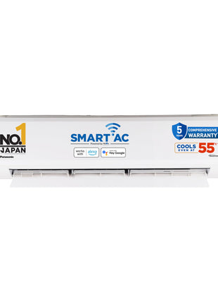 Panasonic 2.0 Ton 4 Star Premium Wi-Fi Inverter Smart Split AC (Matter Enabled, Higher Airflow, Copper Condenser, 7in1 Convertible, True AI, 4-Way, PM 0.1 Filter, CS/CU-NU24AKY4W, White) 